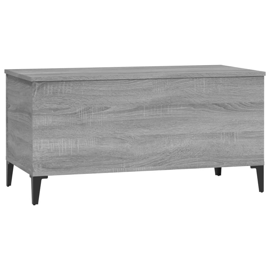 Salontafel 90X44,5X45 Cm Bewerkt Hout Eikenkleurig 90 x 44.5 x 45 cm Grijs sonoma