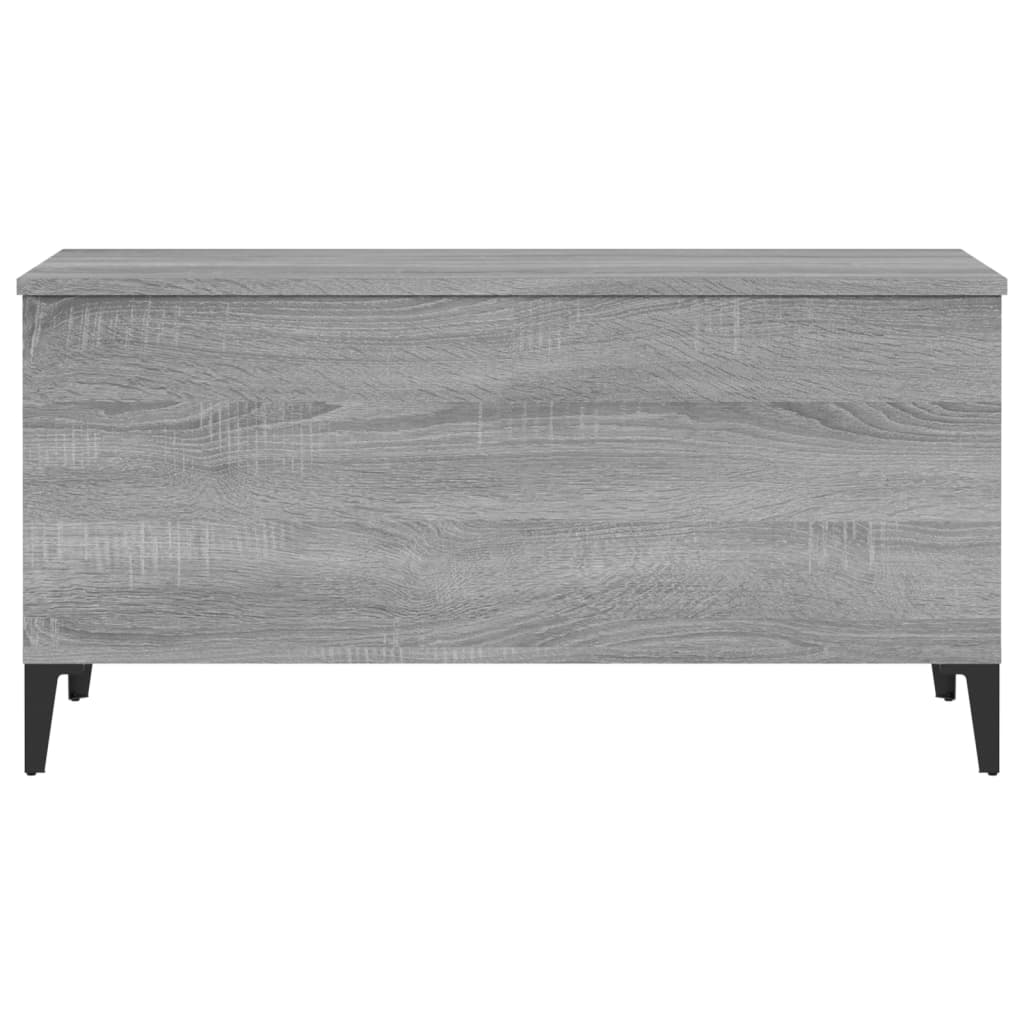 Salontafel 90X44,5X45 Cm Bewerkt Hout Eikenkleurig 90 x 44.5 x 45 cm Grijs sonoma