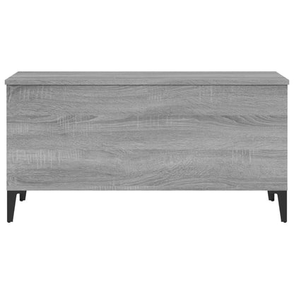 Salontafel 90X44,5X45 Cm Bewerkt Hout Eikenkleurig 90 x 44.5 x 45 cm Grijs sonoma