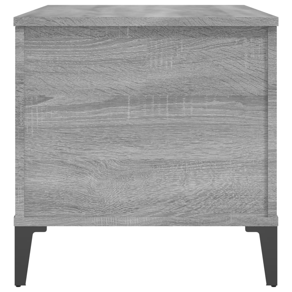 Salontafel 90X44,5X45 Cm Bewerkt Hout Eikenkleurig 90 x 44.5 x 45 cm Grijs sonoma