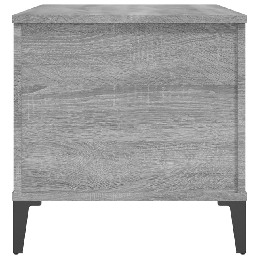 Salontafel 90X44,5X45 Cm Bewerkt Hout Eikenkleurig 90 x 44.5 x 45 cm Grijs sonoma
