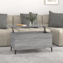 Salontafel 90X44,5X45 Cm Bewerkt Hout Eikenkleurig 90 x 44.5 x 45 cm Grijs sonoma