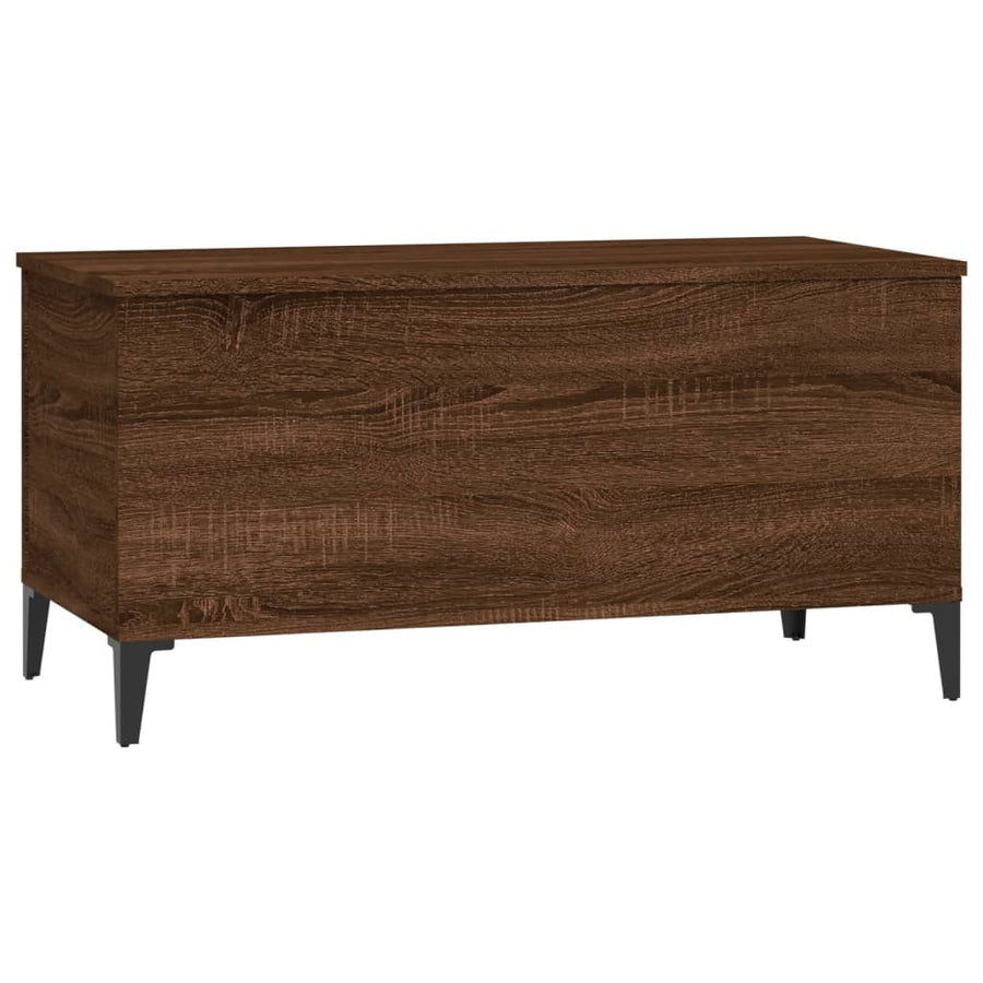 Salontafel 90X44,5X45 Cm Bewerkt Hout 90 x 44.5 x 45 cm bruin eikenkleur
