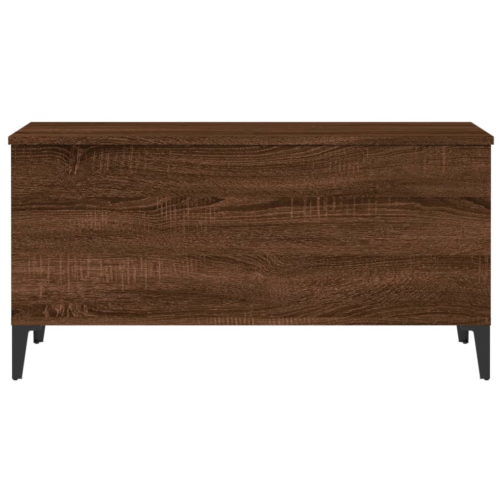 Salontafel 90X44,5X45 Cm Bewerkt Hout 90 x 44.5 x 45 cm bruin eikenkleur