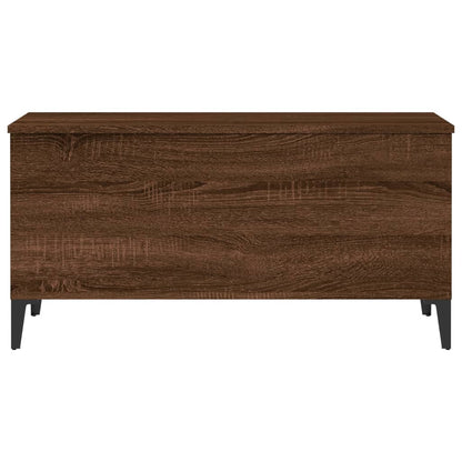 Salontafel 90X44,5X45 Cm Bewerkt Hout 90 x 44.5 x 45 cm bruin eikenkleur