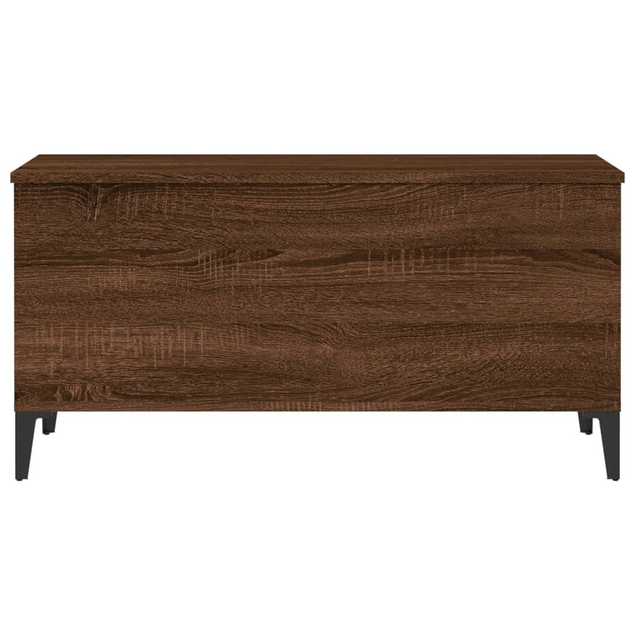 Salontafel 90X44,5X45 Cm Bewerkt Hout 90 x 44.5 x 45 cm bruin eikenkleur