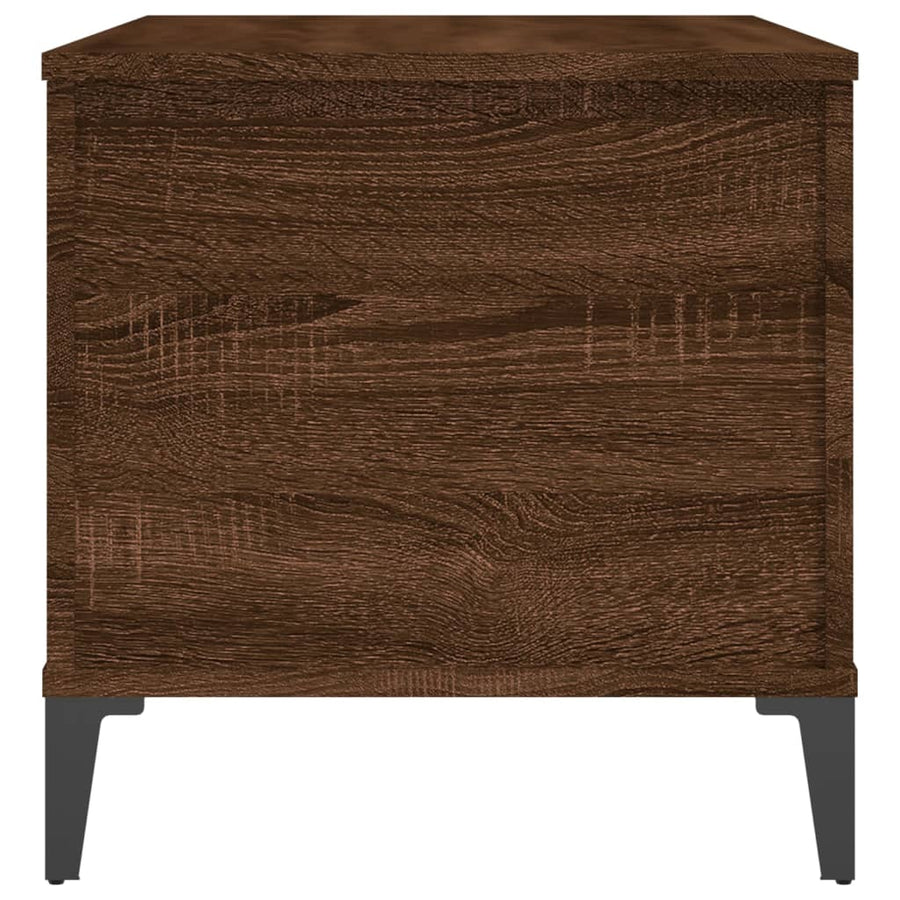 Salontafel 90X44,5X45 Cm Bewerkt Hout 90 x 44.5 x 45 cm bruin eikenkleur