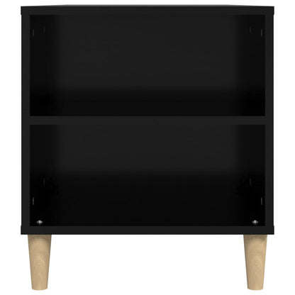 Tv-Meubel 02X44,5X50 Cm Bewerkt Hout Zwart