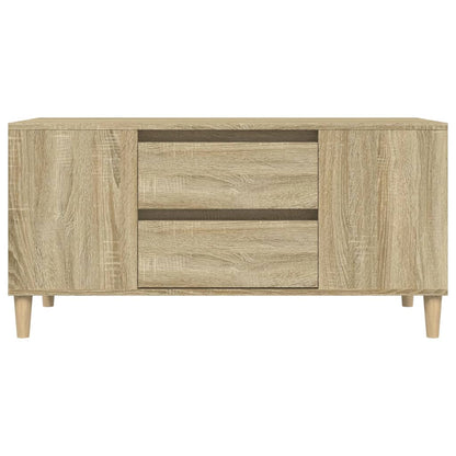 Tv-Meubel 02X44,5X50 Cm Bewerkt Hout Kleurig Sonoma eiken