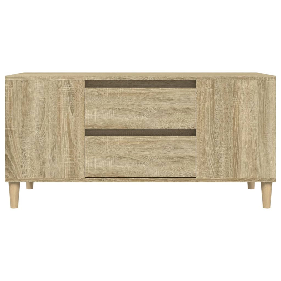 Tv-Meubel 02X44,5X50 Cm Bewerkt Hout Kleurig Sonoma eiken