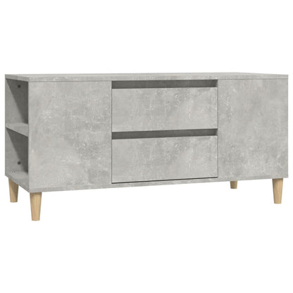 Tv-Meubel 02X44,5X50 Cm Bewerkt Hout Betongrijs