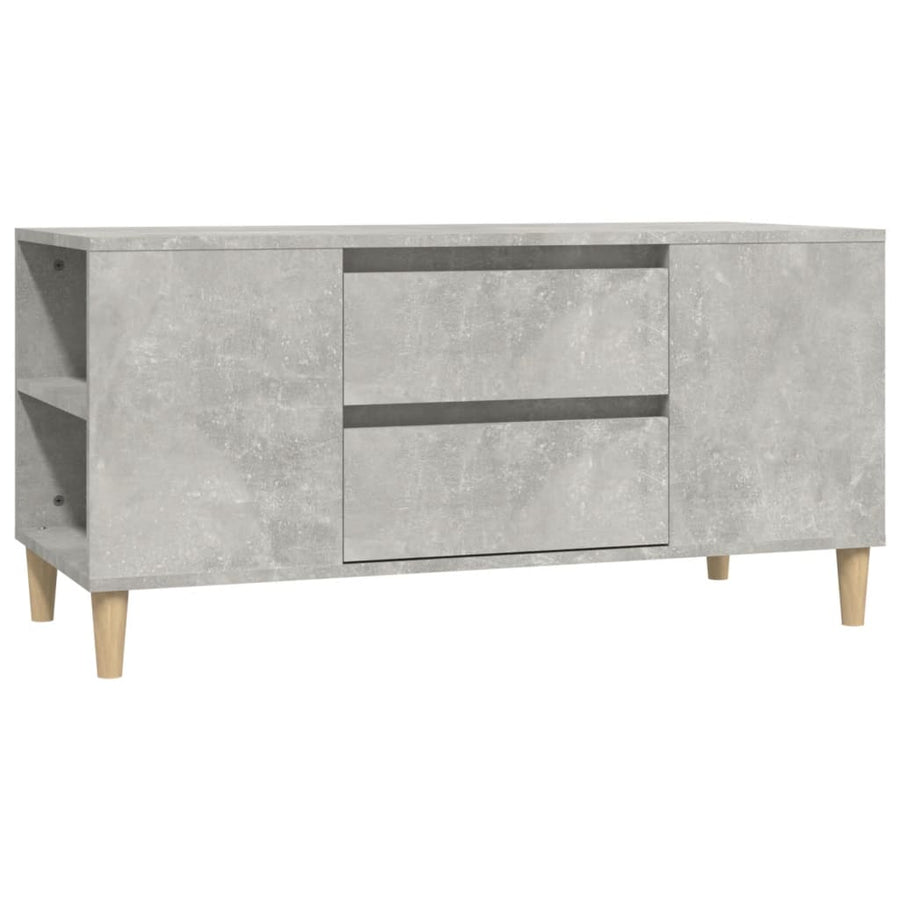 Tv-Meubel 02X44,5X50 Cm Bewerkt Hout Betongrijs