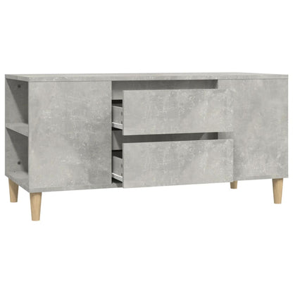 Tv-Meubel 02X44,5X50 Cm Bewerkt Hout Betongrijs