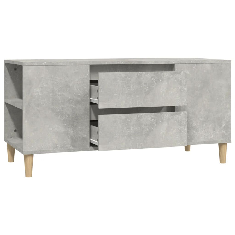 Tv-Meubel 02X44,5X50 Cm Bewerkt Hout Betongrijs