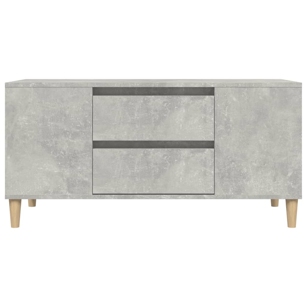Tv-Meubel 02X44,5X50 Cm Bewerkt Hout Betongrijs