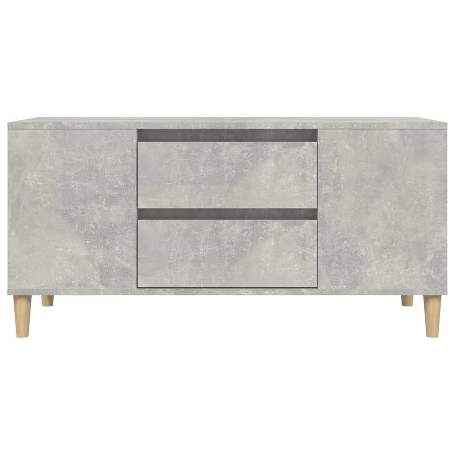 Tv-Meubel 02X44,5X50 Cm Bewerkt Hout Betongrijs