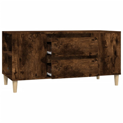 Tv-Meubel 02X44,5X50 Cm Bewerkt Hout Kleurig Gerookt eiken
