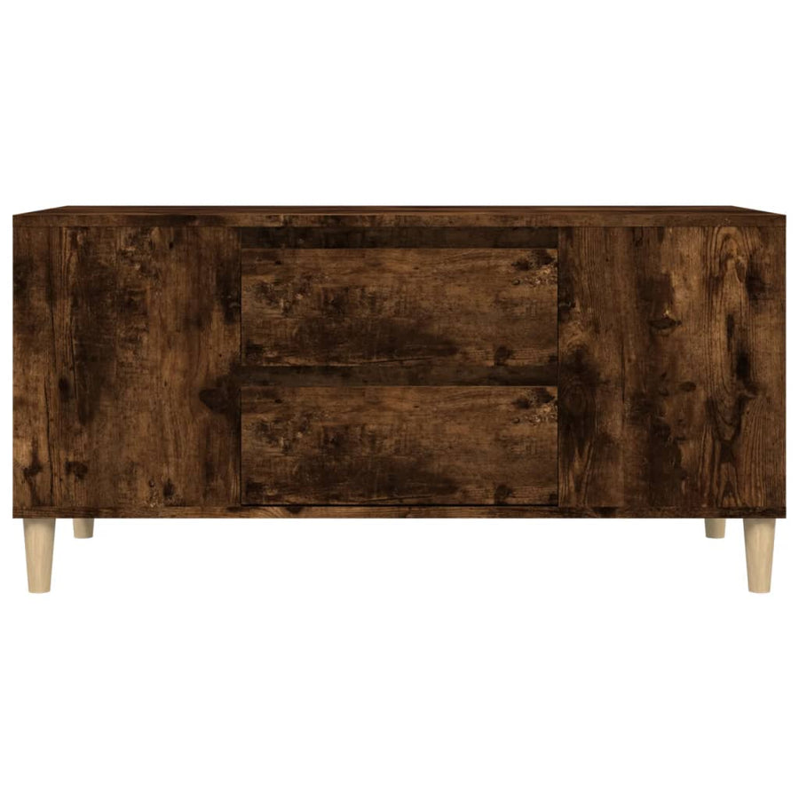 Tv-Meubel 02X44,5X50 Cm Bewerkt Hout Kleurig Gerookt eiken