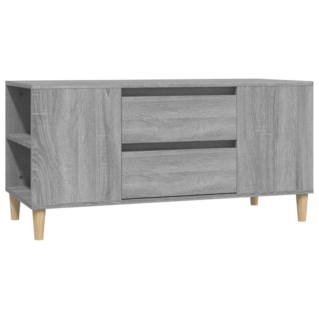 Tv-Meubel 02X44,5X50 Cm Bewerkt Hout Eikenkleurig Grijs sonoma