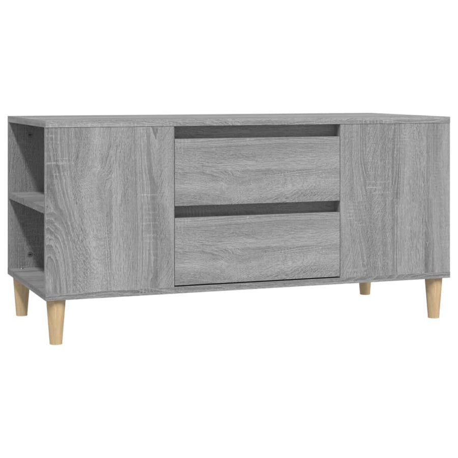 Tv-Meubel 02X44,5X50 Cm Bewerkt Hout Eikenkleurig Grijs sonoma