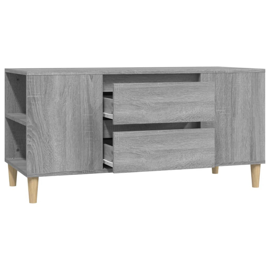 Tv-Meubel 02X44,5X50 Cm Bewerkt Hout Eikenkleurig Grijs sonoma