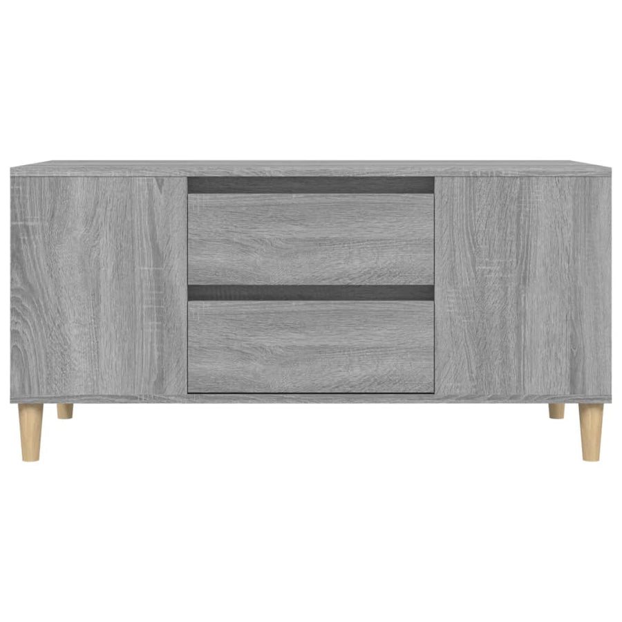Tv-Meubel 02X44,5X50 Cm Bewerkt Hout Eikenkleurig Grijs sonoma