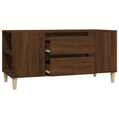 Tv-Meubel 02X44,5X50 Cm Bewerkt Hout Bruin Eikenkleur Bruineiken