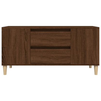Tv-Meubel 02X44,5X50 Cm Bewerkt Hout Bruin Eikenkleur Bruineiken