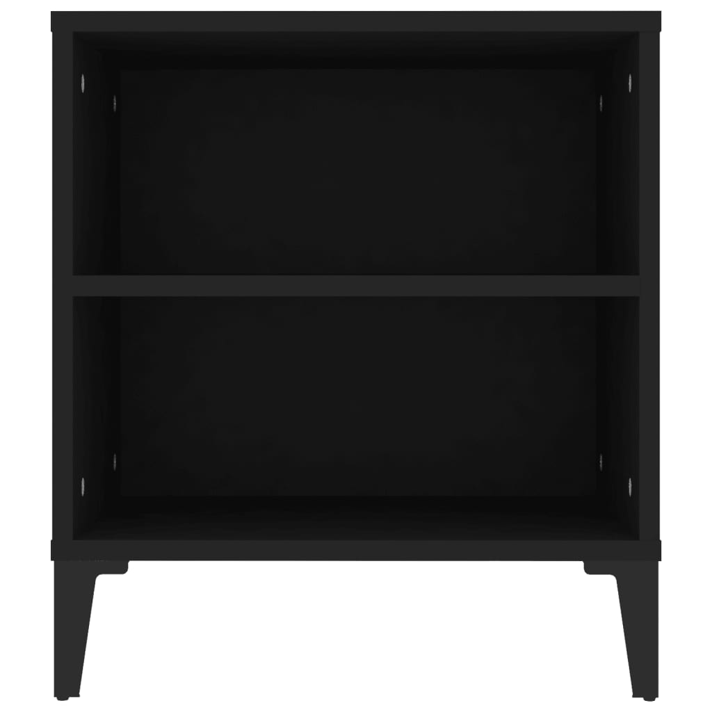 Tv-Meubel 02X44,5X50 Cm Bewerkt Hout Zwart