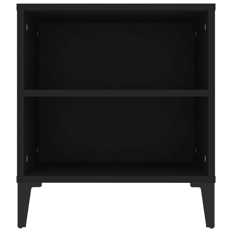 Tv-Meubel 02X44,5X50 Cm Bewerkt Hout Zwart