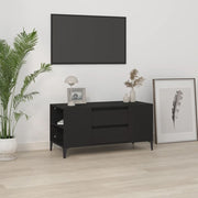 Tv-meubel 102x44,5x50 cm bewerkt hout zwart wandmontage