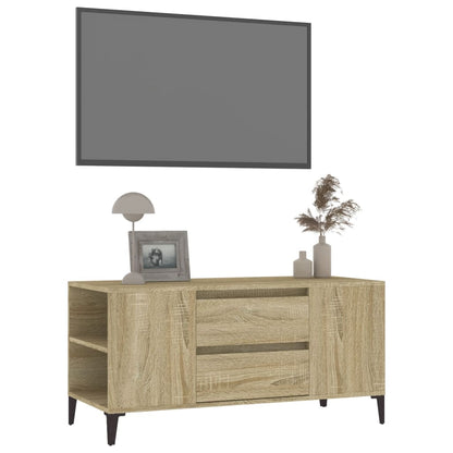 Tv-Meubel 02X44,5X50 Cm Bewerkt Hout Kleurig Sonoma eiken