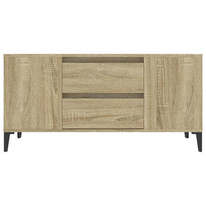 Tv-Meubel 02X44,5X50 Cm Bewerkt Hout Kleurig Sonoma eiken
