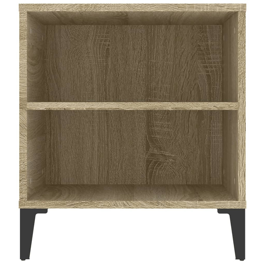 Tv-Meubel 02X44,5X50 Cm Bewerkt Hout Kleurig Sonoma eiken