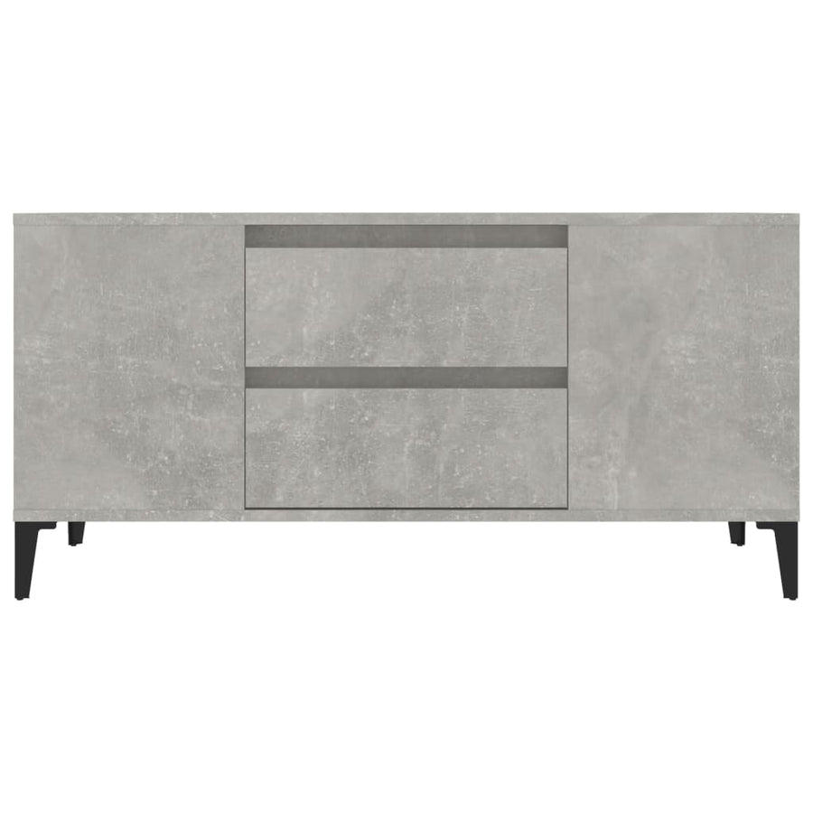 Tv-Meubel 02X44,5X50 Cm Bewerkt Hout Betongrijs