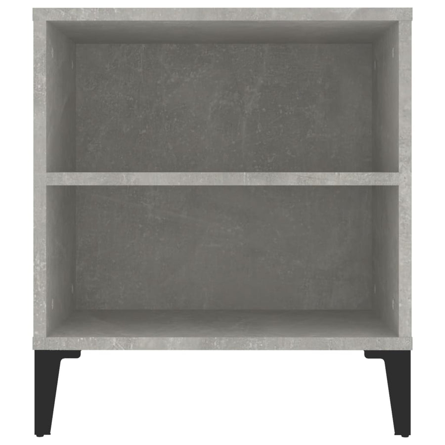 Tv-Meubel 02X44,5X50 Cm Bewerkt Hout Betongrijs
