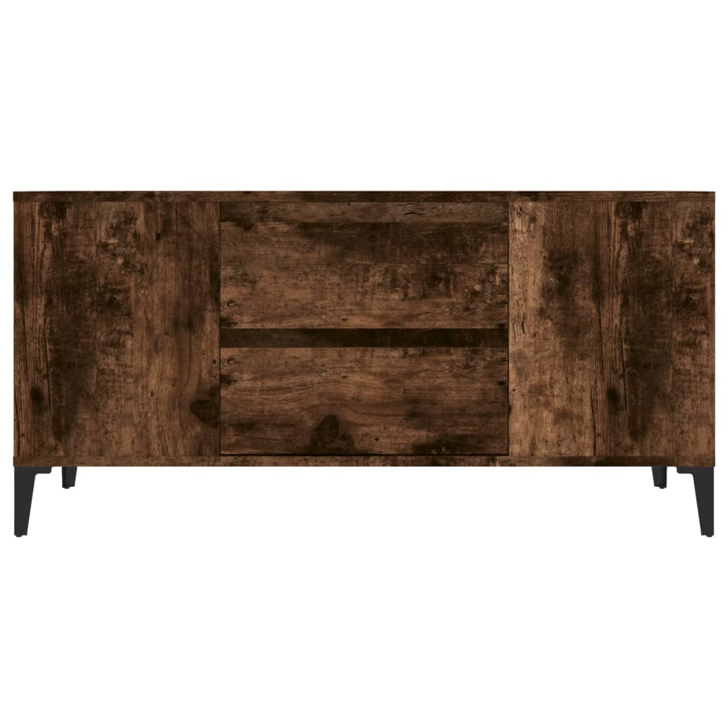 Tv-Meubel 02X44,5X50 Cm Bewerkt Hout Kleurig Gerookt eiken