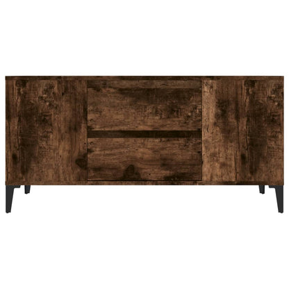 Tv-Meubel 02X44,5X50 Cm Bewerkt Hout Kleurig Gerookt eiken