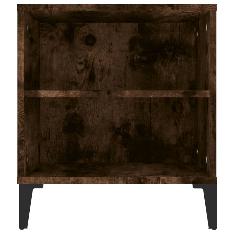 Tv-Meubel 02X44,5X50 Cm Bewerkt Hout Kleurig Gerookt eiken