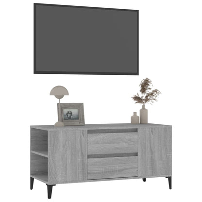Tv-Meubel 02X44,5X50 Cm Bewerkt Hout Eikenkleurig Grijs sonoma
