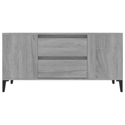 Tv-Meubel 02X44,5X50 Cm Bewerkt Hout Eikenkleurig Grijs sonoma