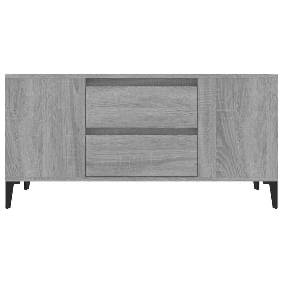 Tv-Meubel 02X44,5X50 Cm Bewerkt Hout Eikenkleurig Grijs sonoma