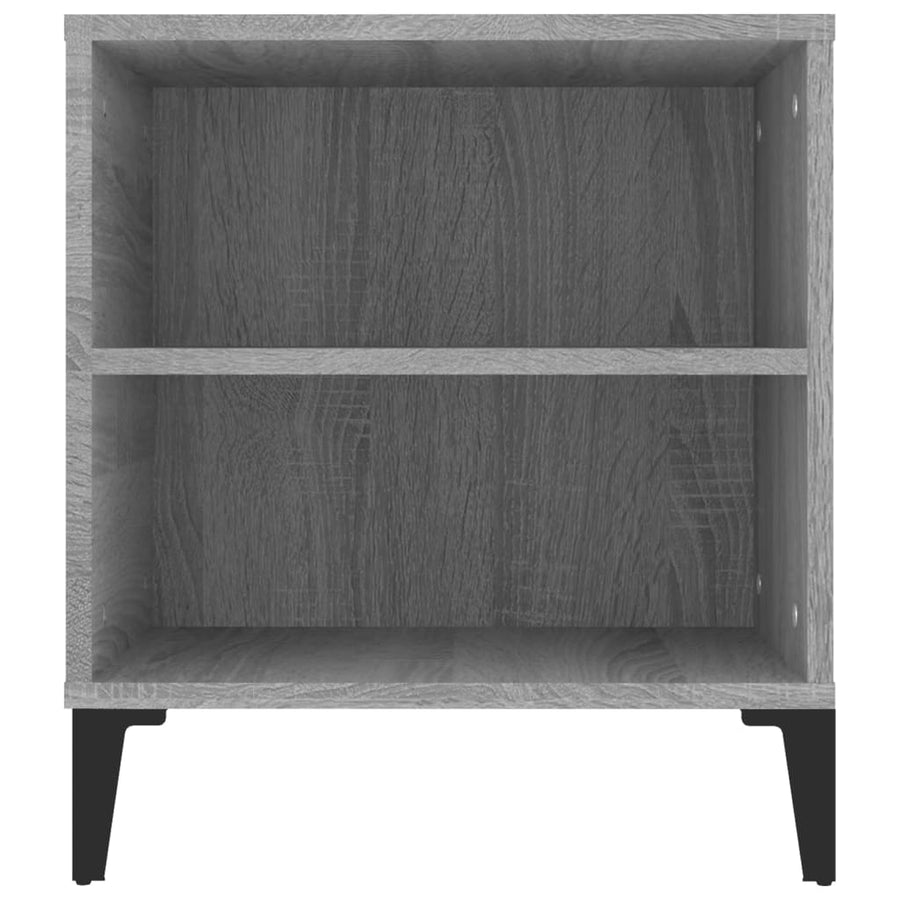 Tv-Meubel 02X44,5X50 Cm Bewerkt Hout Eikenkleurig Grijs sonoma