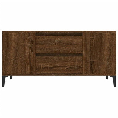 Tv-Meubel 02X44,5X50 Cm Bewerkt Hout Bruin Eikenkleur Bruineiken
