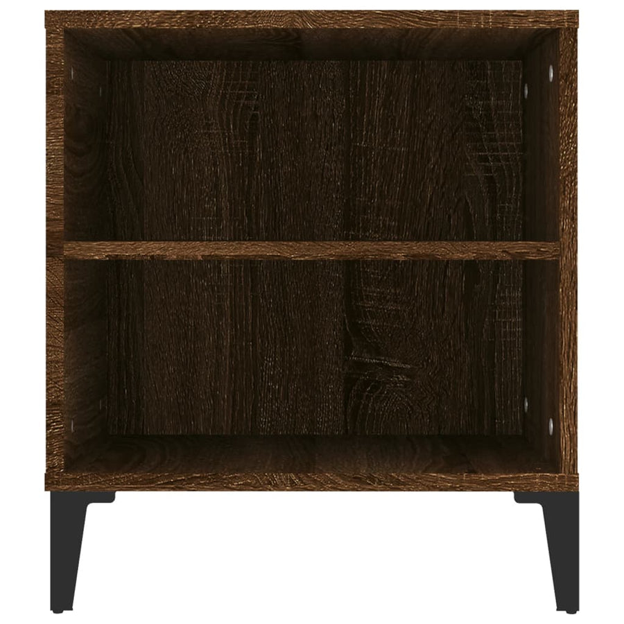 Tv-Meubel 02X44,5X50 Cm Bewerkt Hout Bruin Eikenkleur Bruineiken