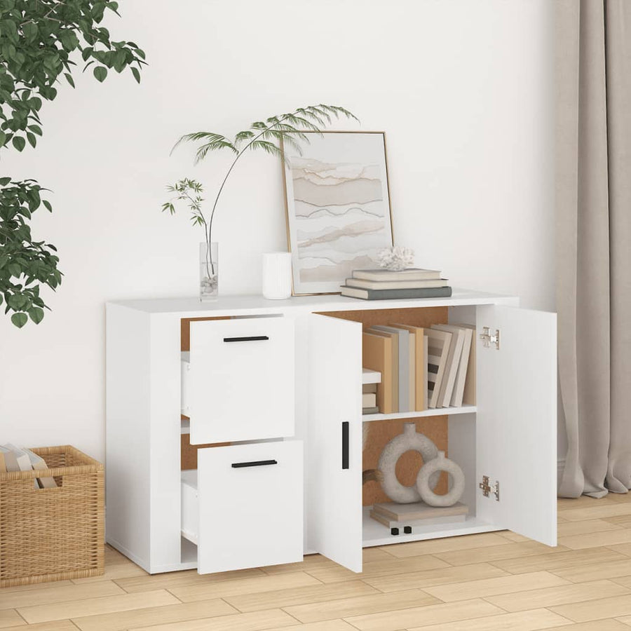 Dressoir 100X33X59,5 Cm Bewerkt Hout Wit
