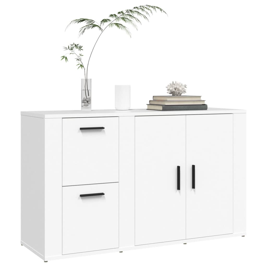 Dressoir 100X33X59,5 Cm Bewerkt Hout Wit