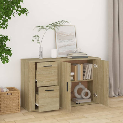Dressoir 100X33X59,5 Cm Bewerkt Hout Kleurig Sonoma eiken