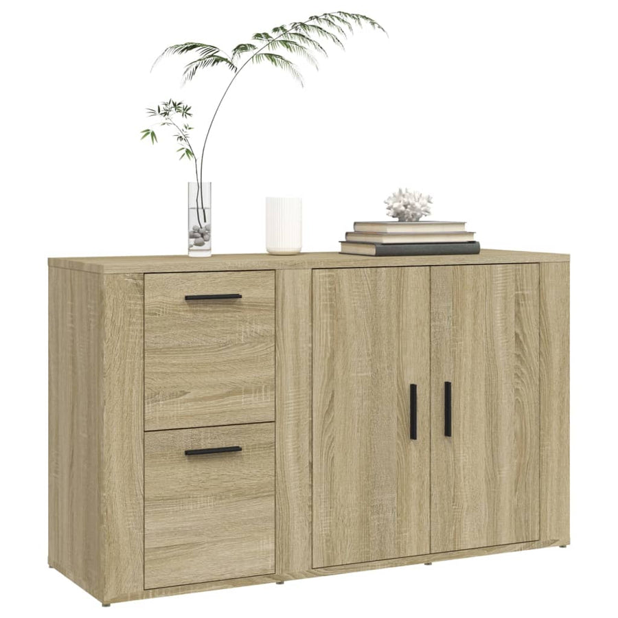 Dressoir 100X33X59,5 Cm Bewerkt Hout Kleurig Sonoma eiken