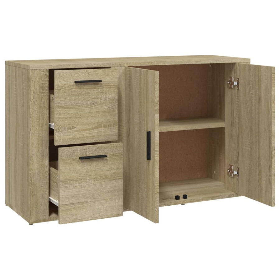 Dressoir 100X33X59,5 Cm Bewerkt Hout Kleurig Sonoma eiken